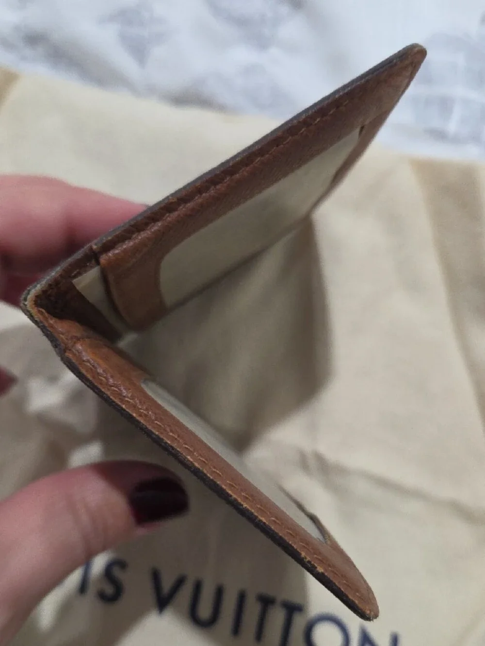 Vintage Louis Vuitton Monogram Porte 2 Cartes Vertical ID Card Holder M60533